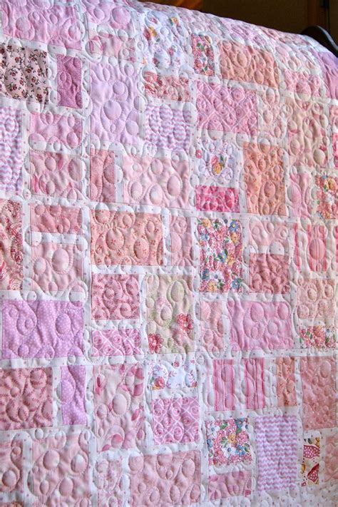 Quilt Patchwork Baby Scrappy Pink White Made To Order Etsy Quilts
