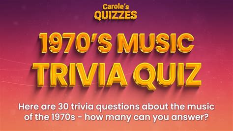 1970s music trivia quiz can you answer 30 questions about 1970s music youtube