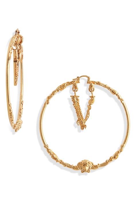 Versace Virtus Hoop Earrings Nordstrom Statement Drop Earrings