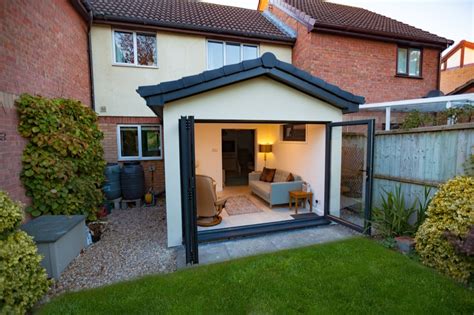 K Rend Apex Garden Room Extension With Marley Tiled Roof Waverton