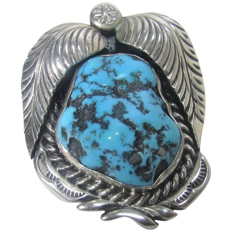 Native American Navajo Artist Begay Sterling Silver Turquoise Pendant