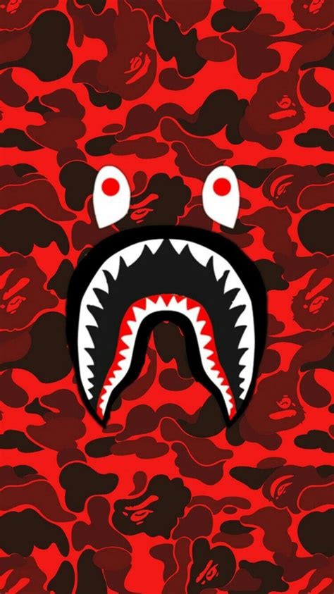 Camo, blue camouflage painting, aero, vector art, full frame. Bape shark face red camo | Bape shark wallpaper, Bape ...