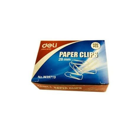 Deli Paper Clip 28mm 100 Pieces Box W39719 Buy Online At Best Prices