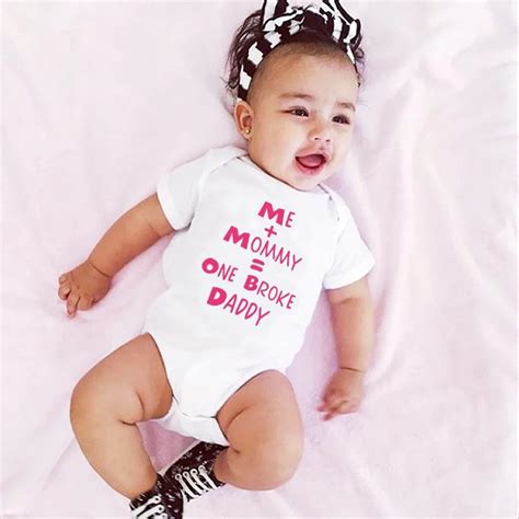 Newborn Infant Cute Baby Girl Short Sleeve Letter Romper Jumpsuit