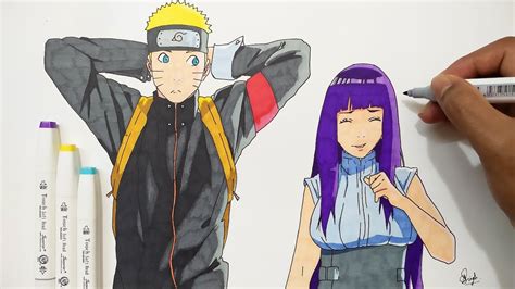 Drawing Naruto And Hinata Naruto Shippuden 500 Episode Youtube