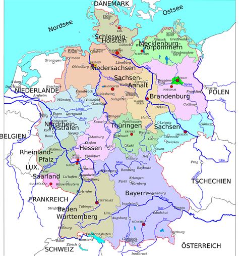 Alemania Estados Mapa Gráficos Vectoriales Gratis En Pixabay Pixabay