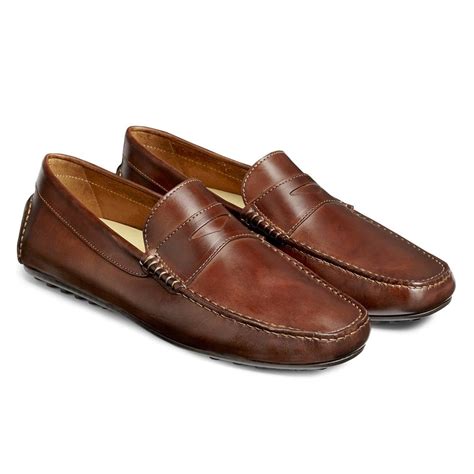 Cheaney Donnington Mens Brown Calf Leather Driving Moccasin