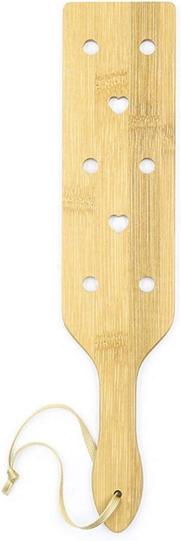Spanking Paddle With Holes And Hearts Wood Bamboo Spanking