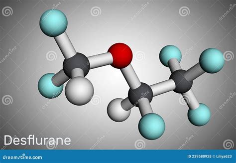 Desflurane Molecule It Is Organofluorine Compound Inhalation