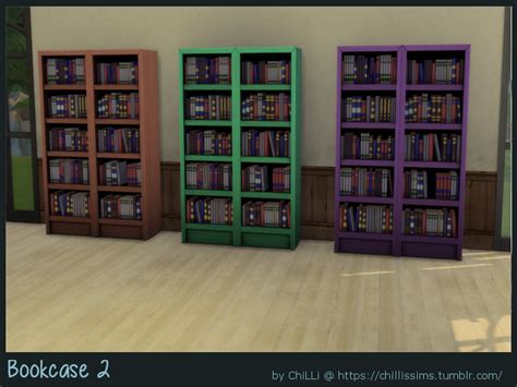 Sims 4 Ccs The Best Bookcase2 By Chillis Sims