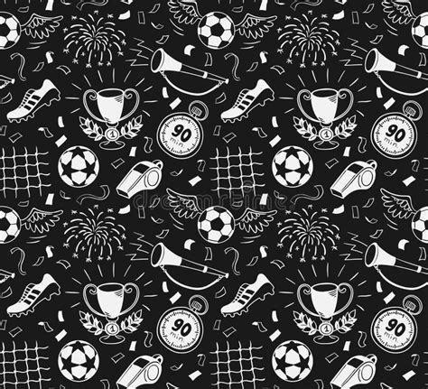 Soccer Seamless Pattern Stock Vector Illustration Of Arbiter 110925649