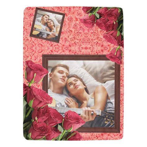 Custom Fleece Blanket With Photo Personalized 60 X 80 Throw Etsy