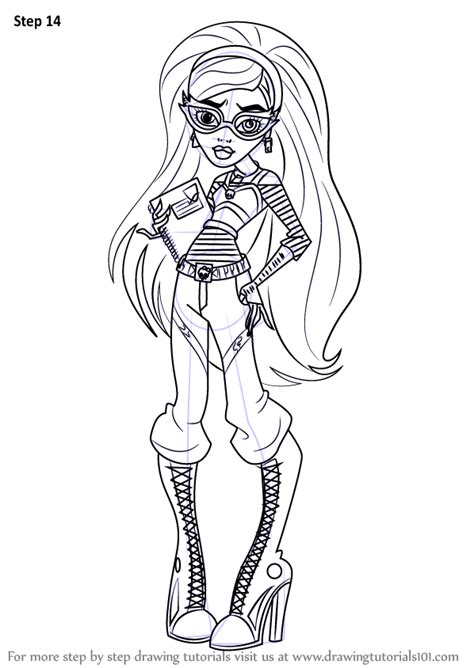 Learn How to Draw Ghoulia Yelps from Monster High (Monster High) Step
