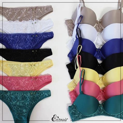 Conjunto Sutiã E Calcinha Renda Lycra Extasis Lingerie Promo R 75 00 Em Mercado Livre