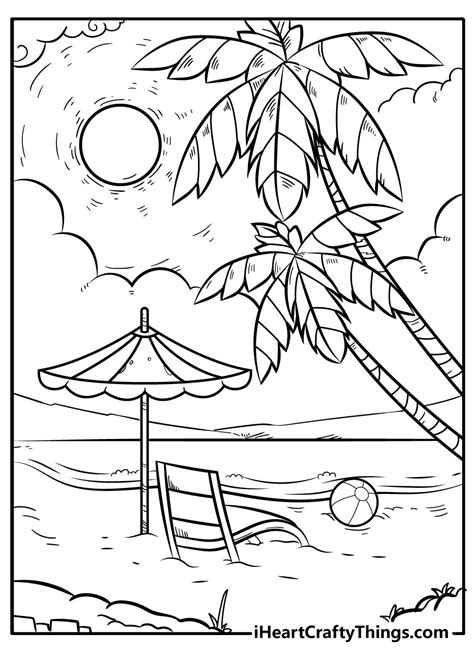 Coloring Pages Beach Signs