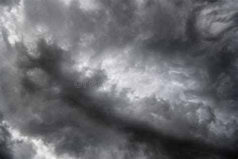 Dark Dramatic Stormy Sky With Grey Heavy Clouds Perfect For Wallpaper