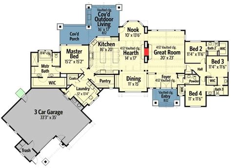 Single Story Ranch House Floor Plans