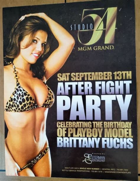 Brittany Fuchs Birthday Playboy Model After Fight Party Vegas Ad