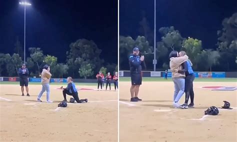 Softball Player Fakes An Injury To Propose To Her Girlfriend In The Middle Of A League Match