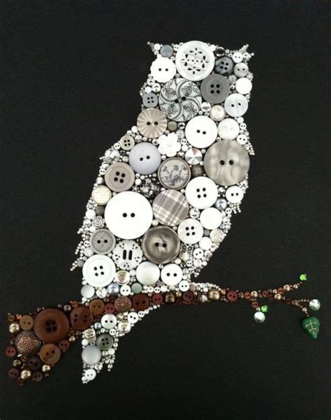 Diy Crafts Ideas With Buttons Upcycle Art