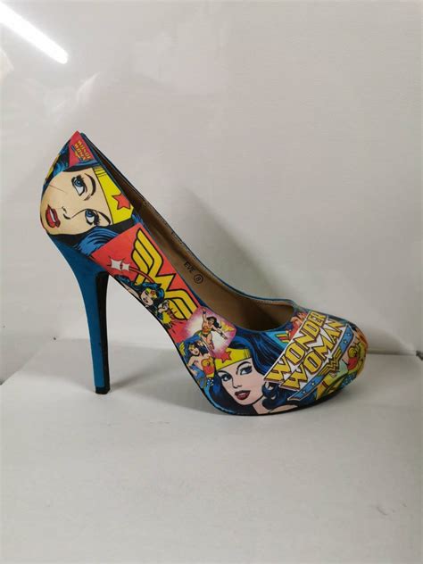 Wonderwoman High Heel Shoes Etsy