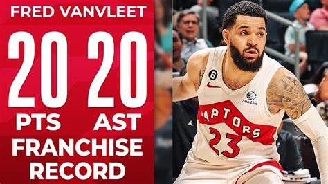 Fred Vanvleet Sets New Raptors Franchise Record With 20 Assists