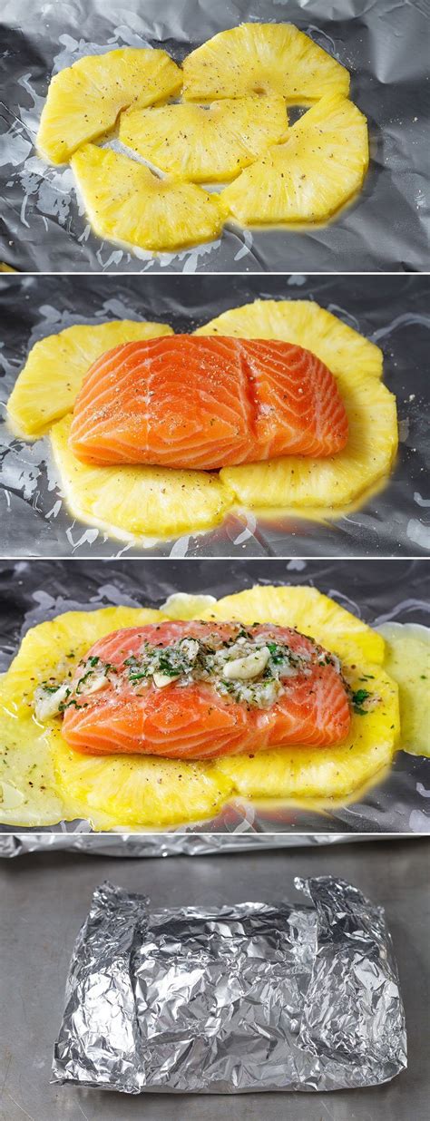 Cook a much tastier baked or grilled salmon with the combination of great ingredients like honey, garlic, and butter which is done in only. Garlic Lemon Butter Salmon in Foil with Pineapple — Eatwell101