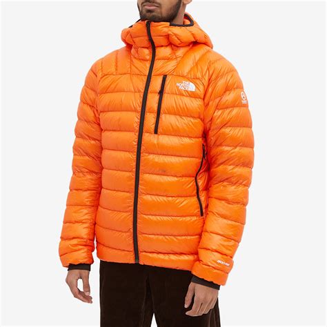 The North Face Summit Down Hooded Jacket Red Orange End Nz