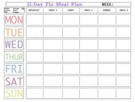 Here Is A Blank Meal Plan Template You Can Use Meal Planning