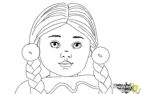 A Drawing Of A Girl With Long Braids And An Apple In Her Hair Looking