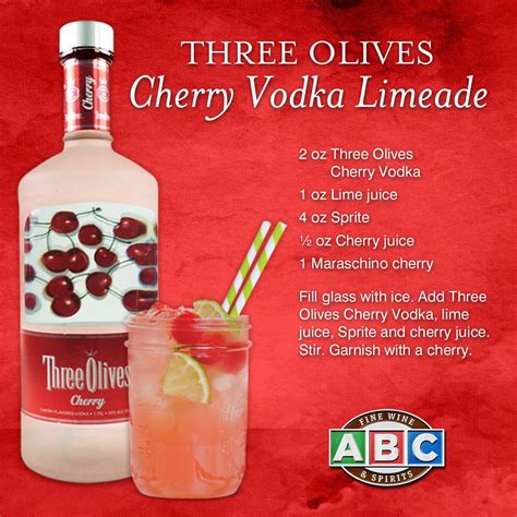 More about the cherry vodka limeade. This Three Olives Cherry Vodka Limeade cocktail is the ...