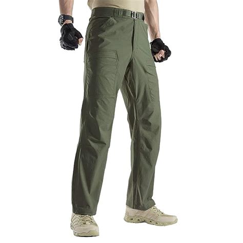 Free Soldier Mens Outdoor Cargo Work Trousers Lightweight Waterproof Quick Dry Tactical Pants