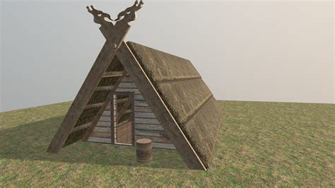 A Frame Viking House 3d Model By Oscarhkarlsson 54f6aaa Sketchfab