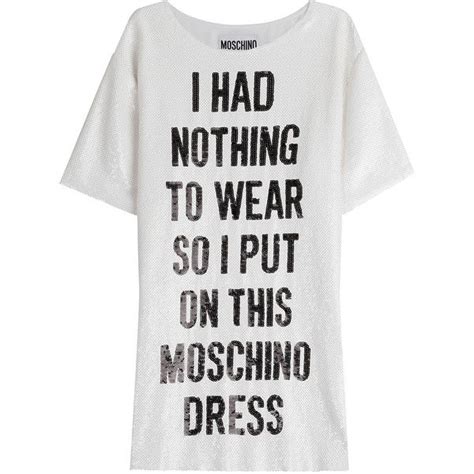 Moschino Sequin T Shirt Dress 5575 Hrk Liked On Polyvore Featuring