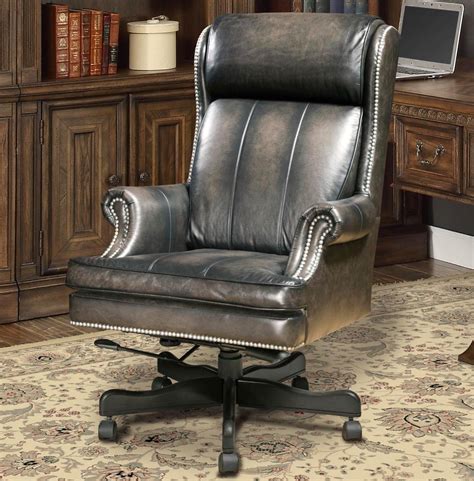 If your home office has furniture like a white bookcase or cabinet. Prestige Traditional Genuine Leather Office Desk Chair ...