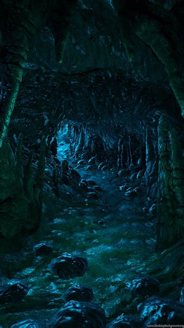 Stream Through The Dark Cave Wallpapers Fantasy Wallpapers Desktop