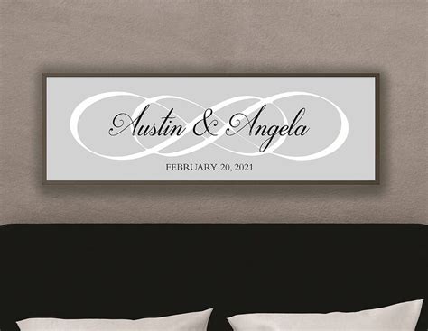Master Bedroom Wall Decor Over The Bed Wedding Anniversary Etsy