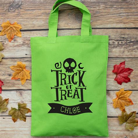 Personalised Halloween Trick Or Treat Bag Stickerscape Uk