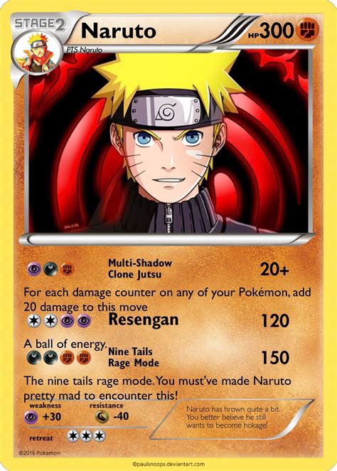 I Made Some Custom Naruto Pokémon Cards Enjoy Rpokemon