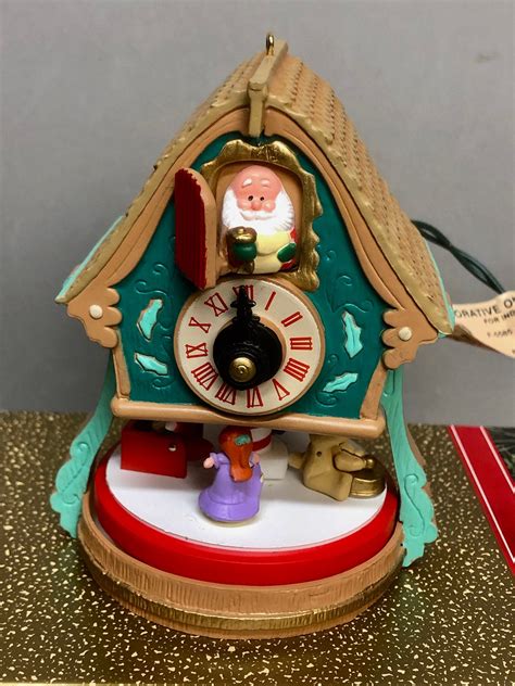 Hallmark Keepsake Magic Ornament Enchanted Clock 1992 Light And