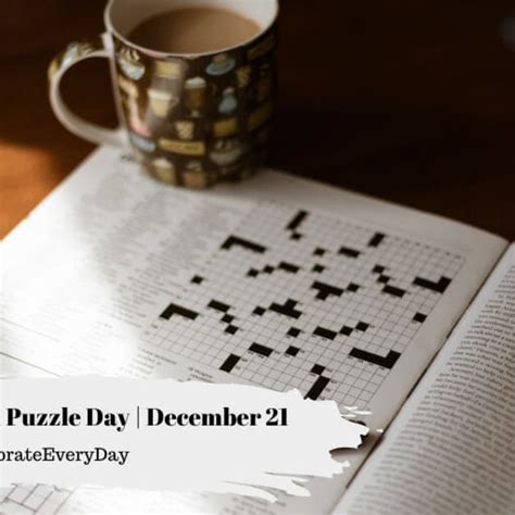 National Crossword Puzzle Day December 21 2023