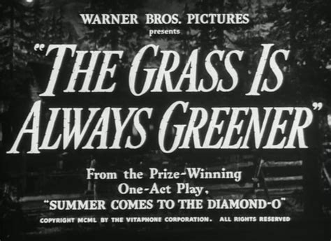 The Grass Is Always Greener Short 1950 Imdb