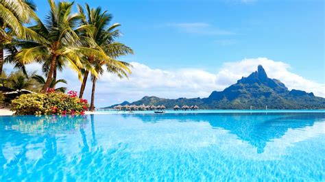 No People Outdoors Tourism Bora Bora French Polynesia Turquoise