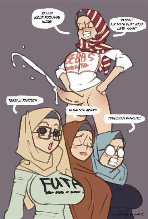 Rule 34 1futa 3girls Bolapistarize Casual Clothing Ejaculation Female Futanari Hijab Human