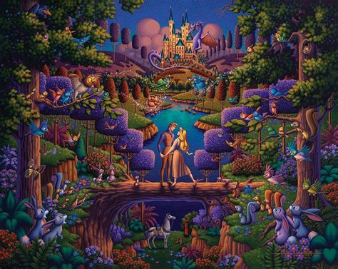 Thomas Kinkade Disney Sleeping Beauty The Power Of Love Giclee On