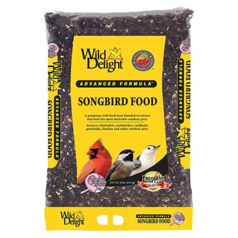 Wild Delight Outdoor Backyard Songbird Food Seed Blend With Real Fruit