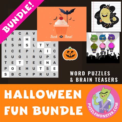 Halloween Activities For Middle School Logic Puzzles And Brain Games