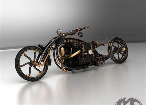 Black Widow Steampunk Chopper Extreme Custom Motorcycle Mod Vehicles