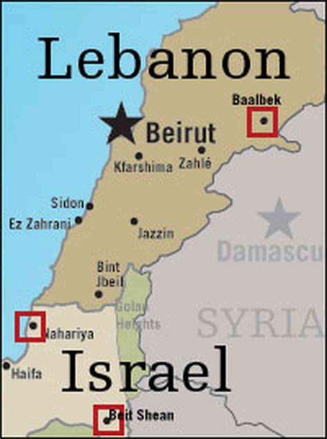 Israel Lebanon Map Ea Worldview
