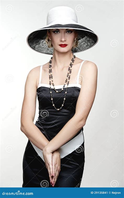 Beautiful Woman Wearing Pearls Stock Image Image 29135841